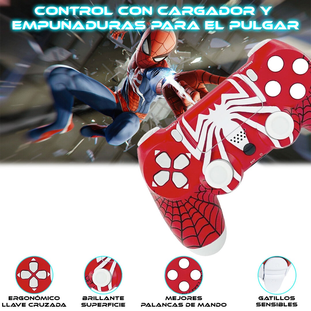 Foto 6 pulgar | Control Inalámbrico Ps4 Store Cline Diseño Spider-Man