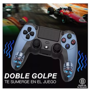 Foto 4 | Control Inalámbrico Mando Compatible Con Para Play Station 4 Azul Negro