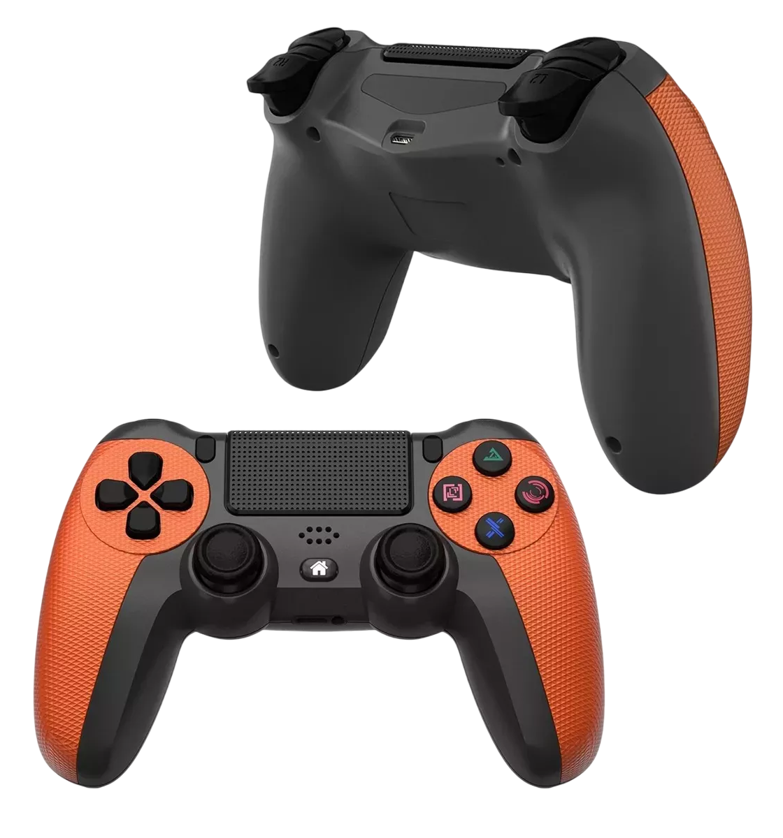 Control Inalámbrico Mando Compatible Con Para Play Station 4 Naranja Negro