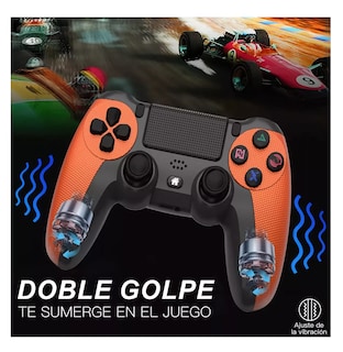 Foto 4 | Control Inalámbrico Mando Compatible Con Para Play Station 4 Naranja Negro