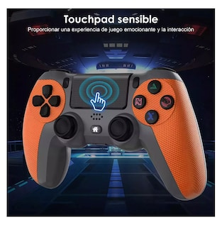Foto 5 | Control Inalámbrico Mando Compatible Con Para Play Station 4 Naranja Negro