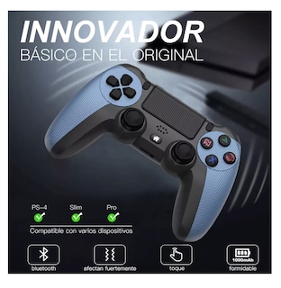 Foto 2 | Control Inalámbrico Mando Compatible Con Para Play Station 4 Azul Negro