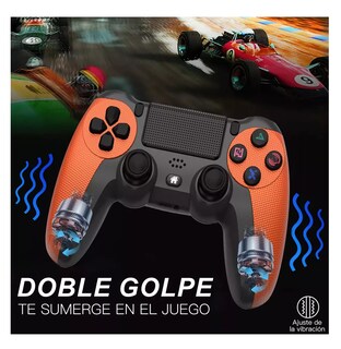 Foto 4 | Control Inalámbrico Mando Compatible Con Para Play Station 4 Naranja Negro