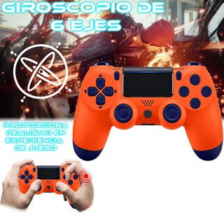 Foto 4 | Control Inalámbrico Recargable Compatible Con Ps4 Naranja Con Azul