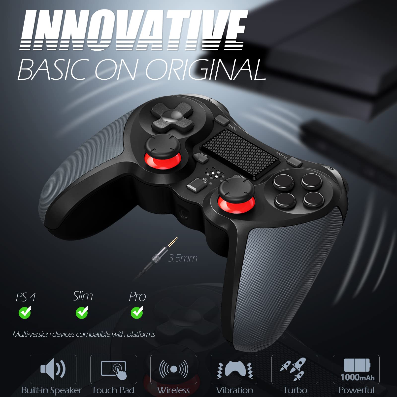 Foto 2 | Mando Inalámbrico Terios 5s Para Ps4/ps4 Pro/ps4 Slim - Negro - Venta Internacional.