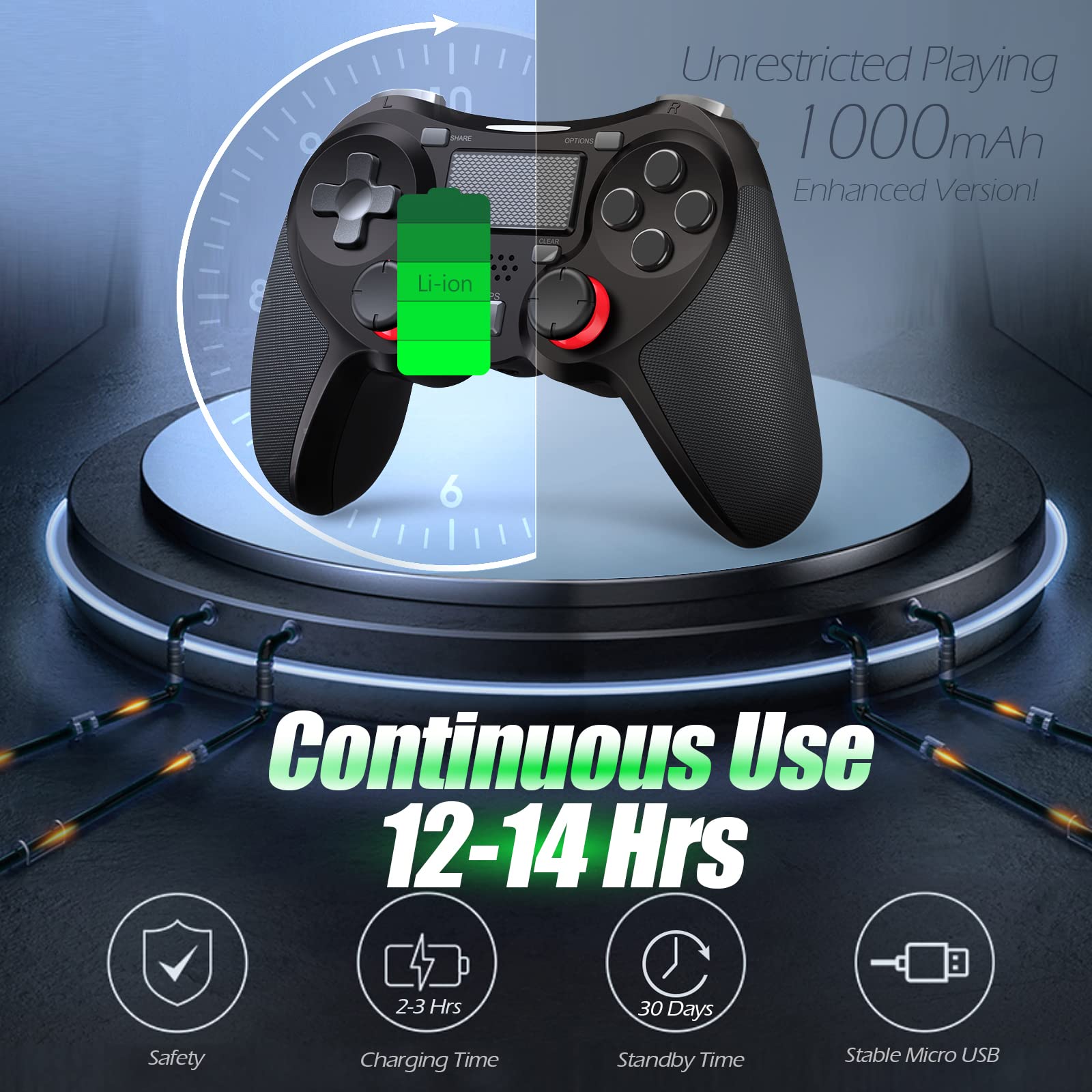 Foto 6 | Mando Inalámbrico Terios 5s Para Ps4/ps4 Pro/ps4 Slim - Negro - Venta Internacional.