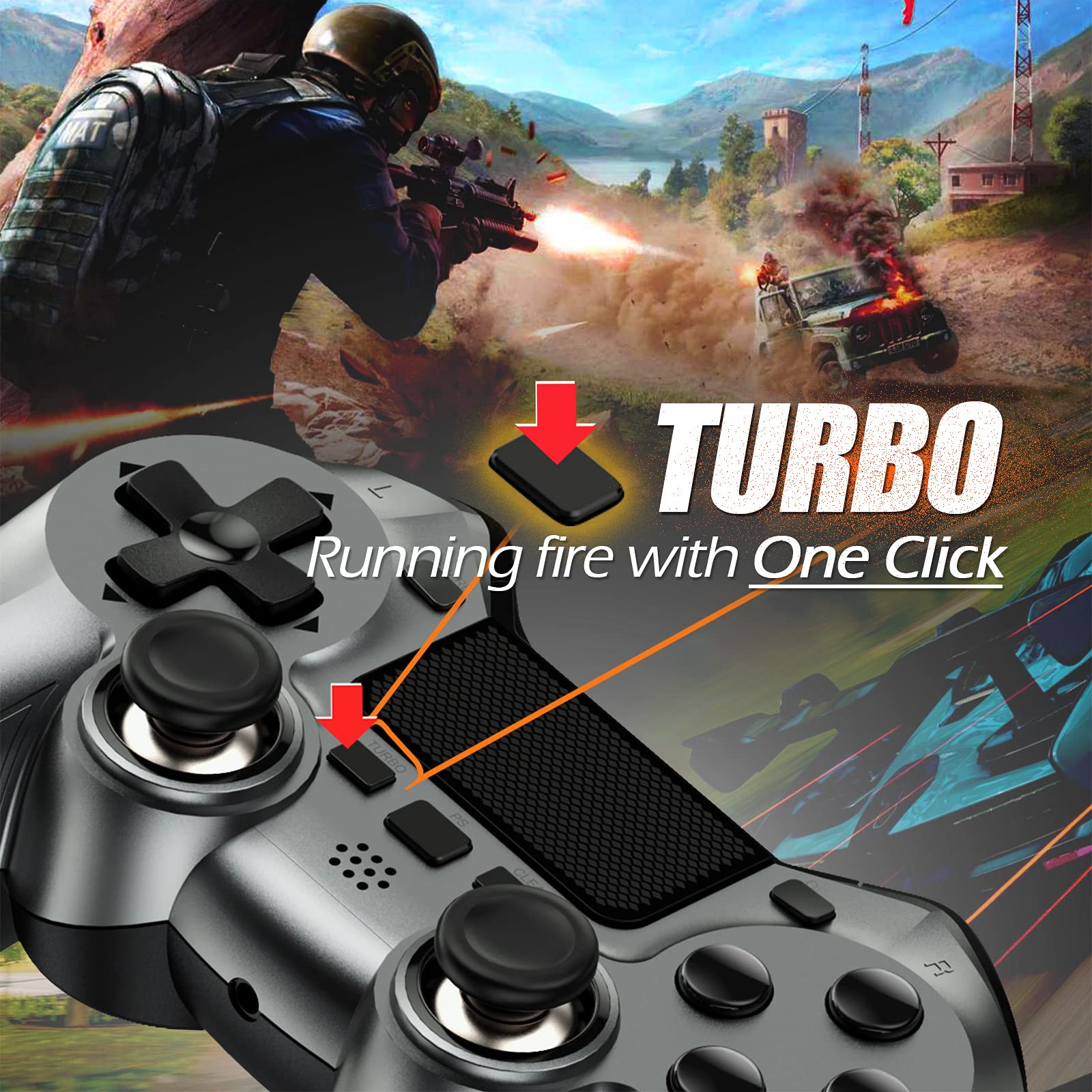 Foto 5 pulgar | Controlador De Juegos Terios Pro Wireless Para Ps4 Pro/slim, Pc - Venta Internacional.