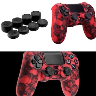 Foto 1 | Set De Calaveras De Silicona Para Ps4 (rojo) Con 2 Fundas Y 8 Empuñaduras - Venta Internacional.