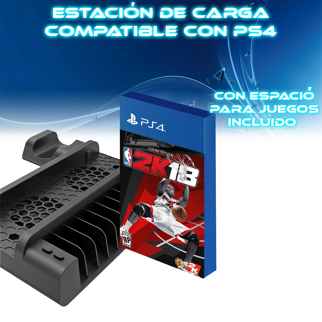 Foto 7 pulgar | Estación de Carga Multifuncional Doble para PlayStation 4