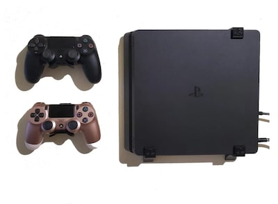 Foto 1 | Base Soporte Consola Ps4 Slim De Pared + 2 Bases Control Ps4