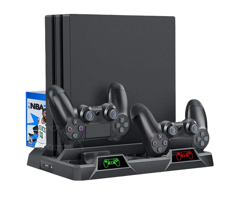 Foto 1 | Base Vertical Enfriadora Cargador Controles Ps4 Slim Y Pro