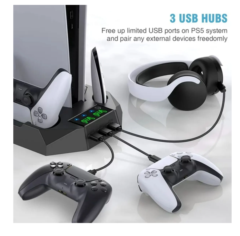 Foto 5 | Soporte De Cargador Cooler Controller Para Ps5/ps5 Slim