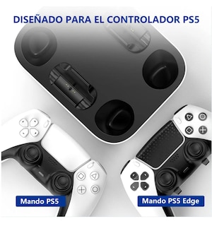 Foto 4 | Cargador Para Controles De Ps5 Dualsense Estacion De Carga Dual Para Controles De Playstation 5 Con Indicador Led Y Ba