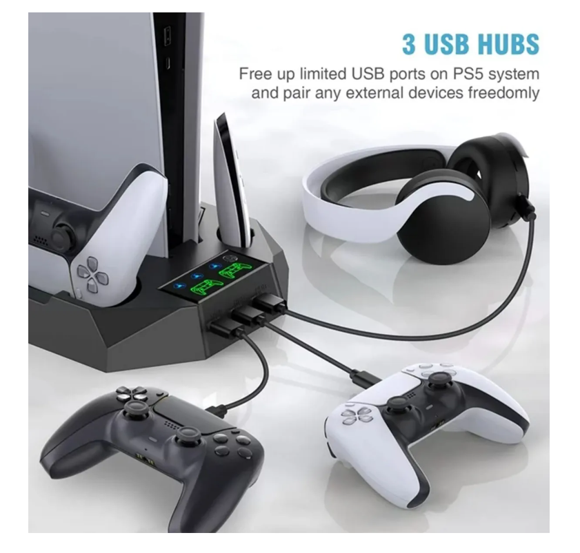 Foto 3 | Soporte De Cargador Cooler Controller Para Ps5/ps5 Slim