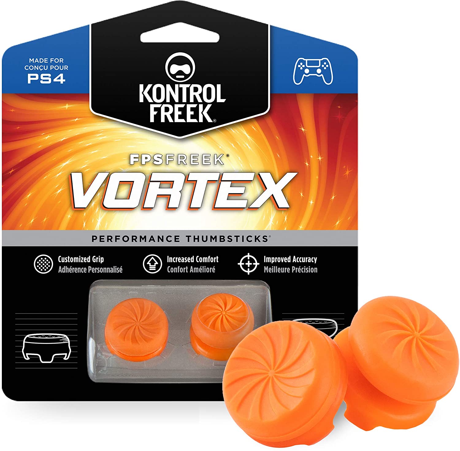 Joystick Kontrolfreek Vortex Naranja para Ps5 y Ps4 $350