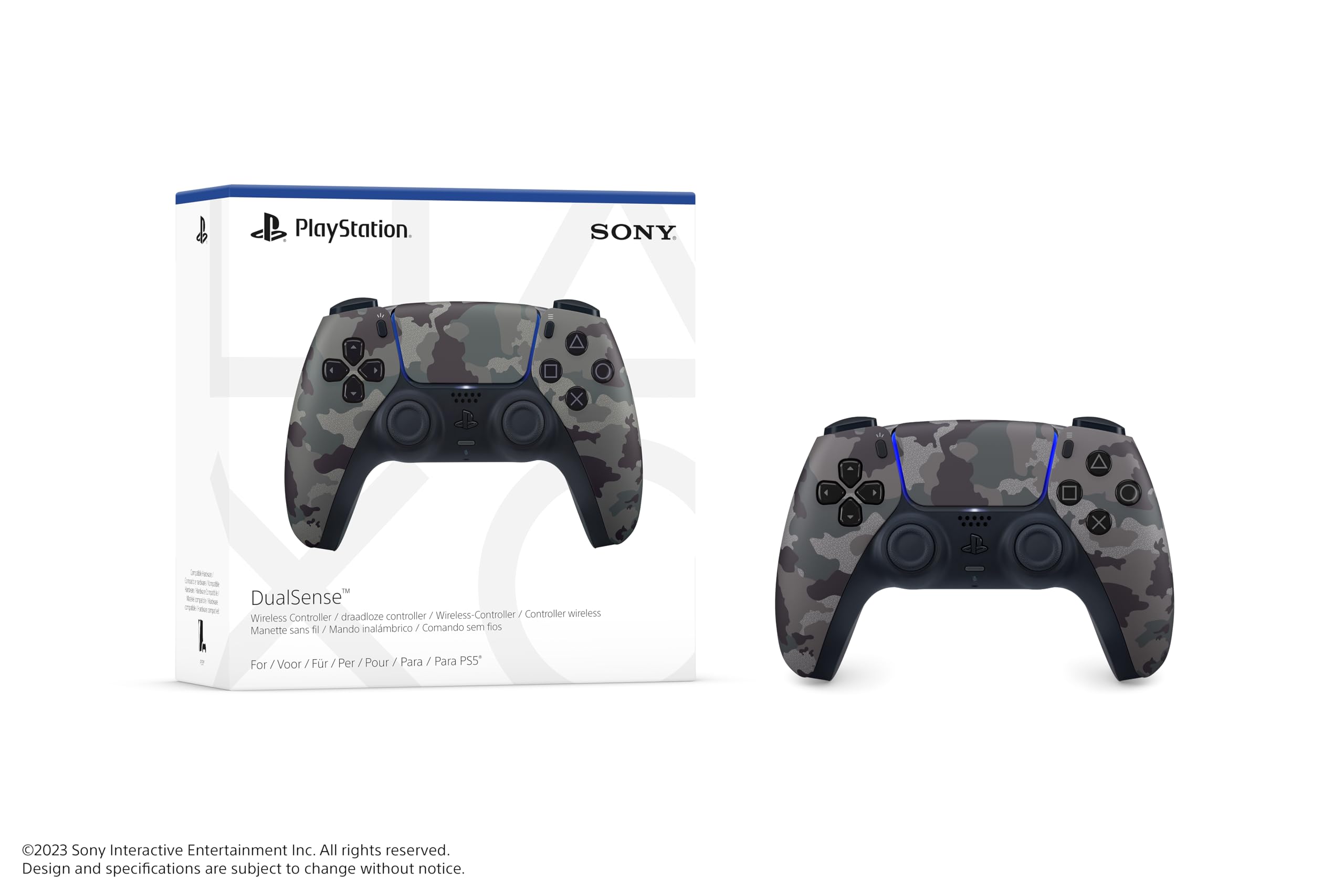 Mando Inalámbrico Playstation Dualsense Gray Camouflage - Venta Internacional.