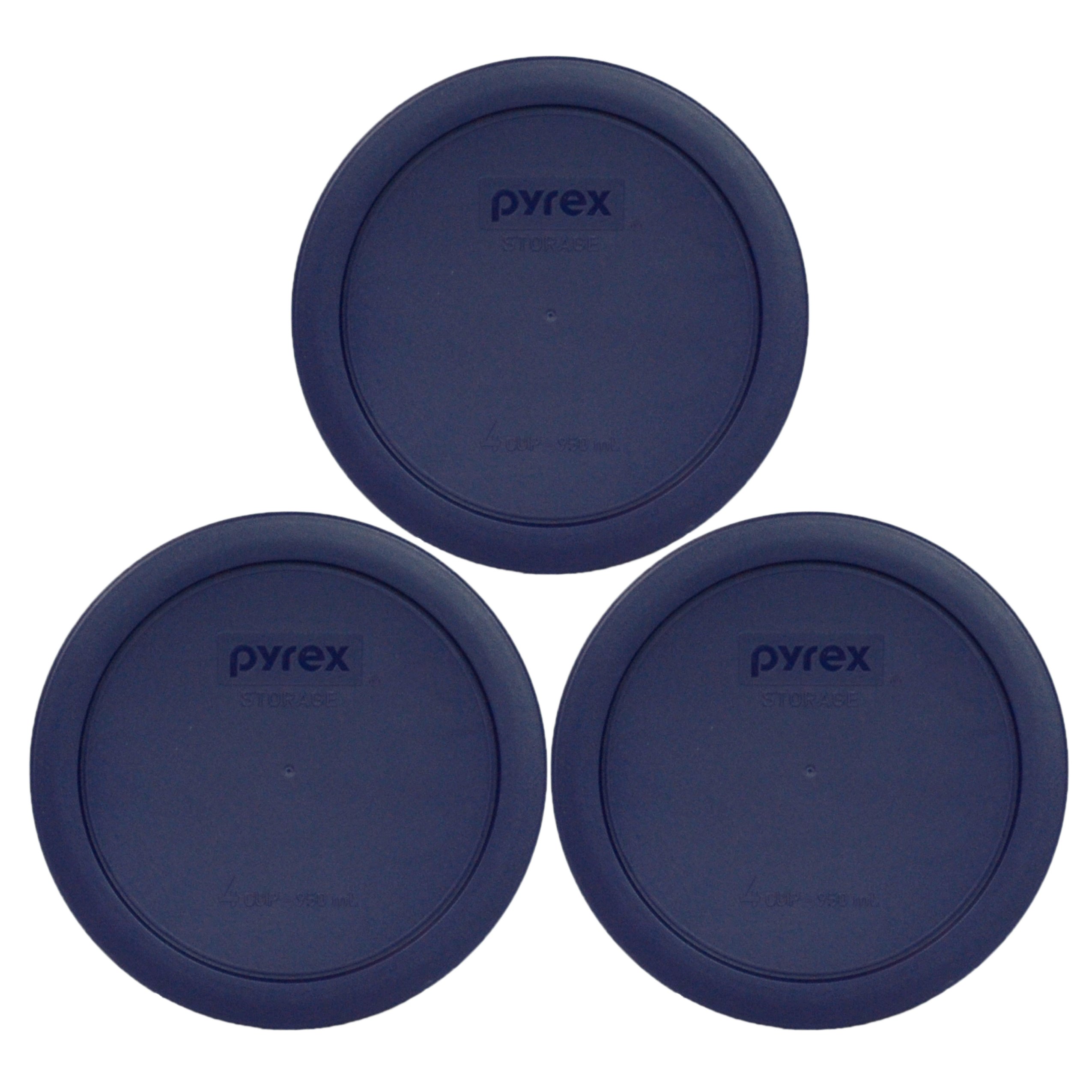Foto 2 pulgar | Tapa De Almacenamiento De Alimentos Pyrex 7201-pc, 950 Ml, Azul Oscuro, Paquete De 3 - Venta Internacional.