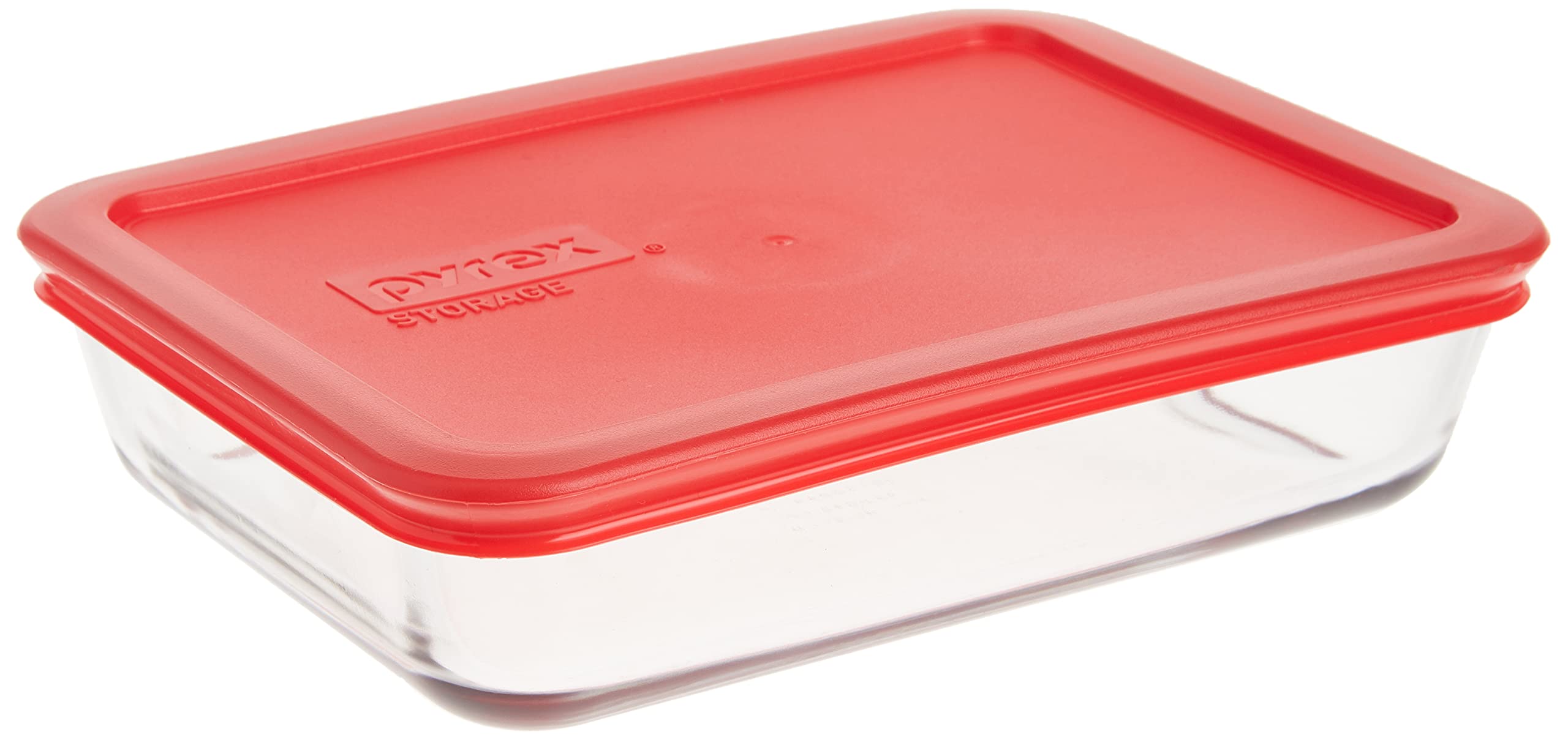 Foto 1 | Recipiente De Almacenamiento De Alimentos Pyrex De 3 Tazas Rectangular Con Tapa, Rojo - Venta Internacional.
