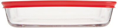 Foto 6 | Recipiente De Almacenamiento De Alimentos Pyrex De 3 Tazas Rectangular Con Tapa, Rojo - Venta Internacional.