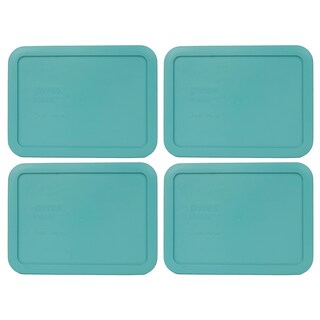 Foto 1 | Tapa De Almacenamiento De Alimentos Pyrex 7210 Pc, 3 Tazas De Plástico Turquesa X4 - Venta Internacional.