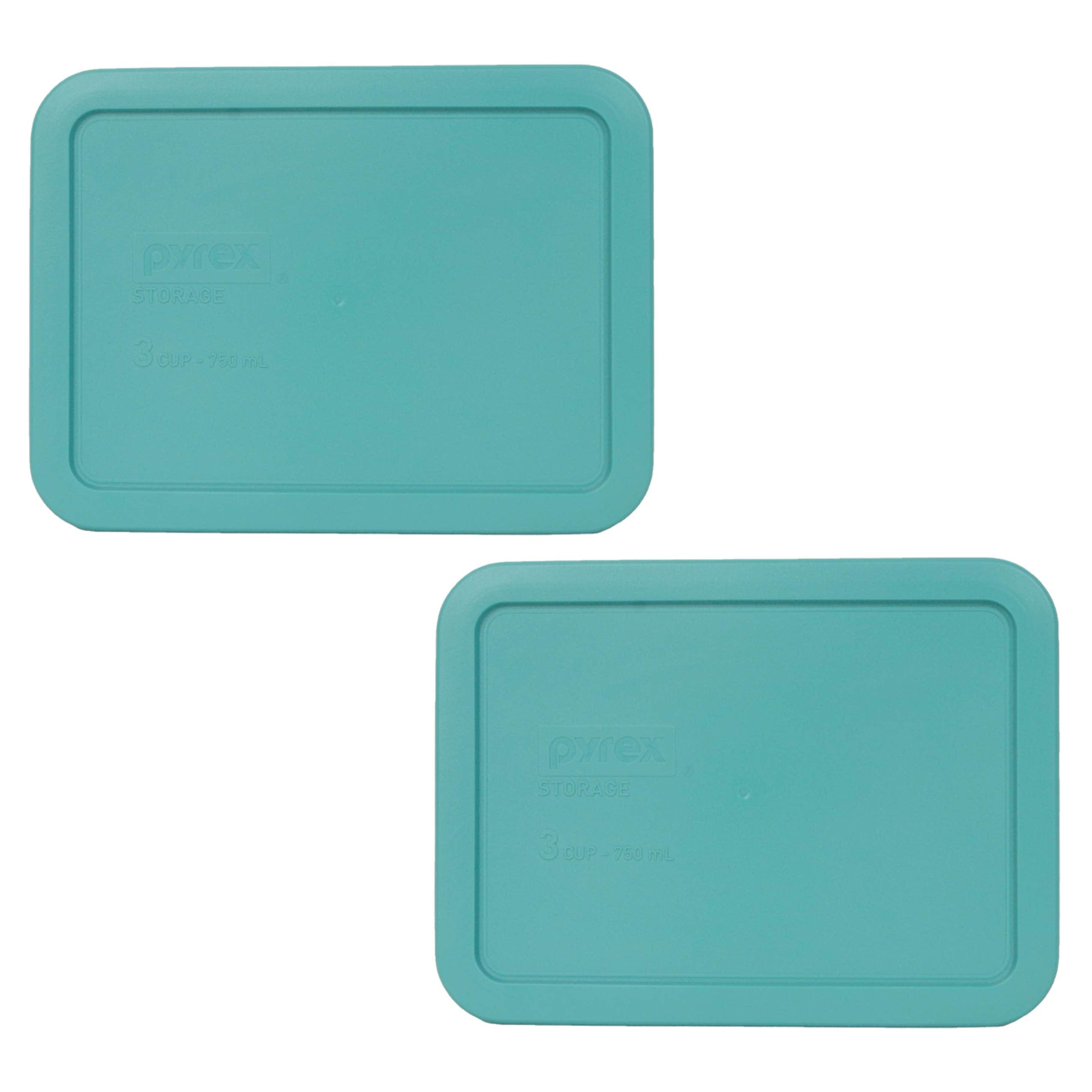 Food Storage Pyrex 7210 Unidades Con Tapas Turquesas Para 3 Tazas, Paquete De 2 - Venta Internacional. $480