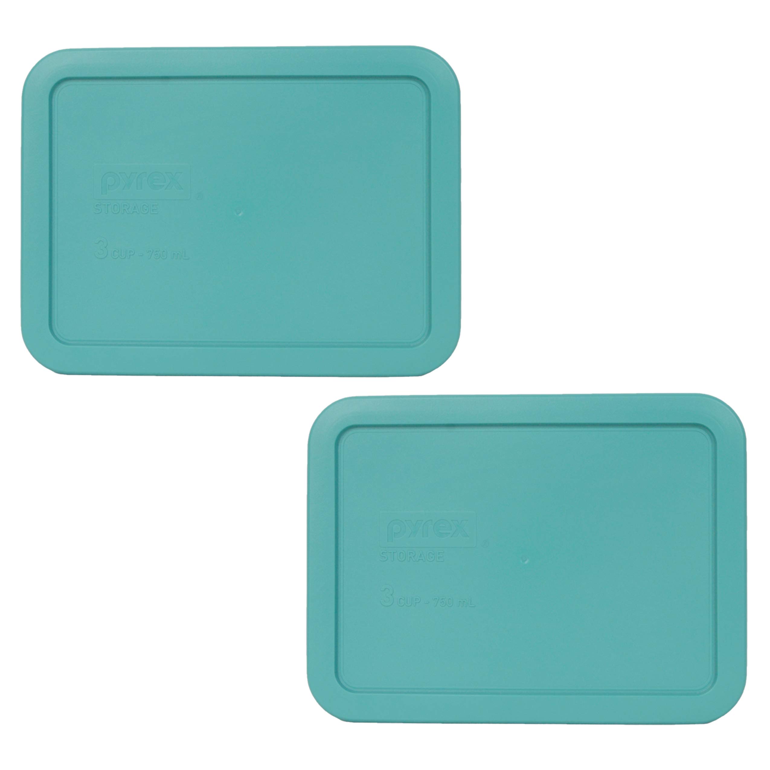 Food Storage Pyrex 7210 Unidades Con Tapas Turquesas Para 3 Tazas, Paquete De 2 - Venta Internacional.