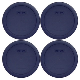 Foto 1 | Tapas De Almacenamiento De Alimentos Pyrex 7201-pc, 4 Tazas, Plástico Azul, 4 Unidades - Venta Internacional.