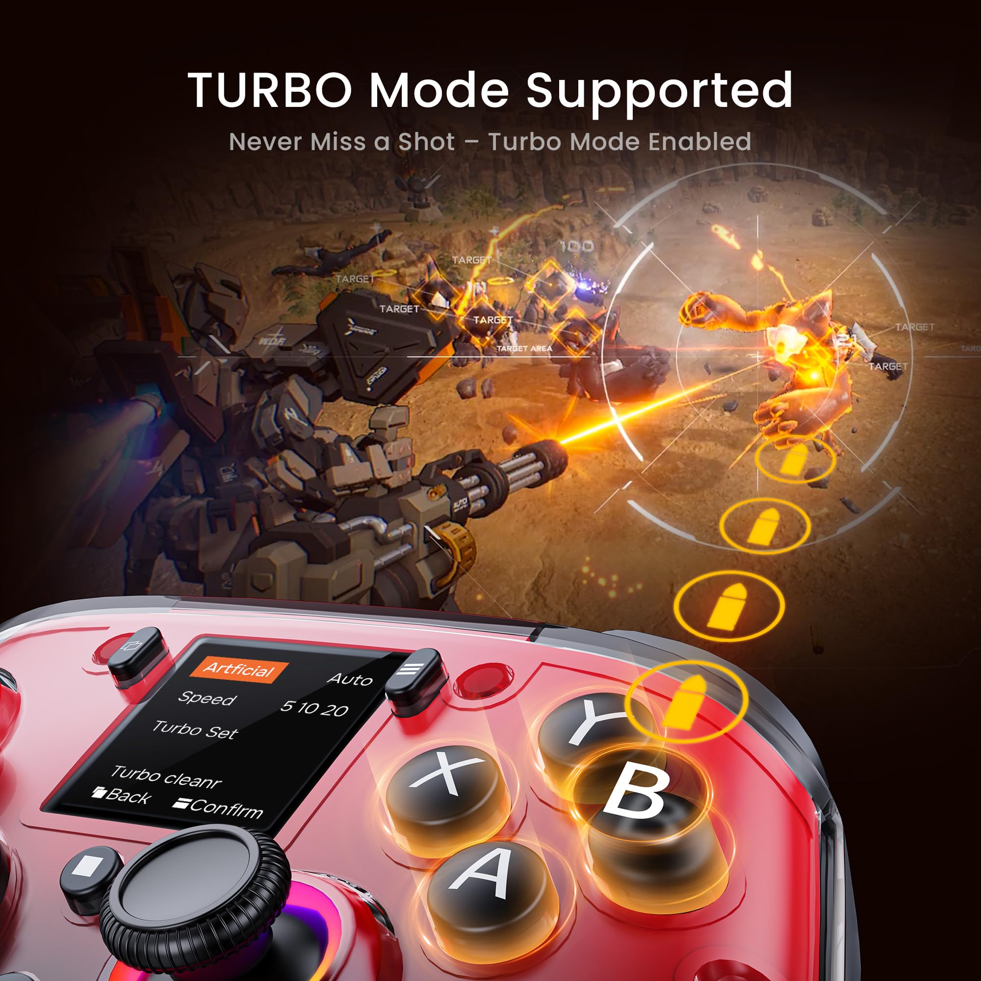 Foto 7 pulgar | Controlador De Juegos Inalámbrico Gusgu G7 Con Pantalla Interactiva - Venta Internacional.
