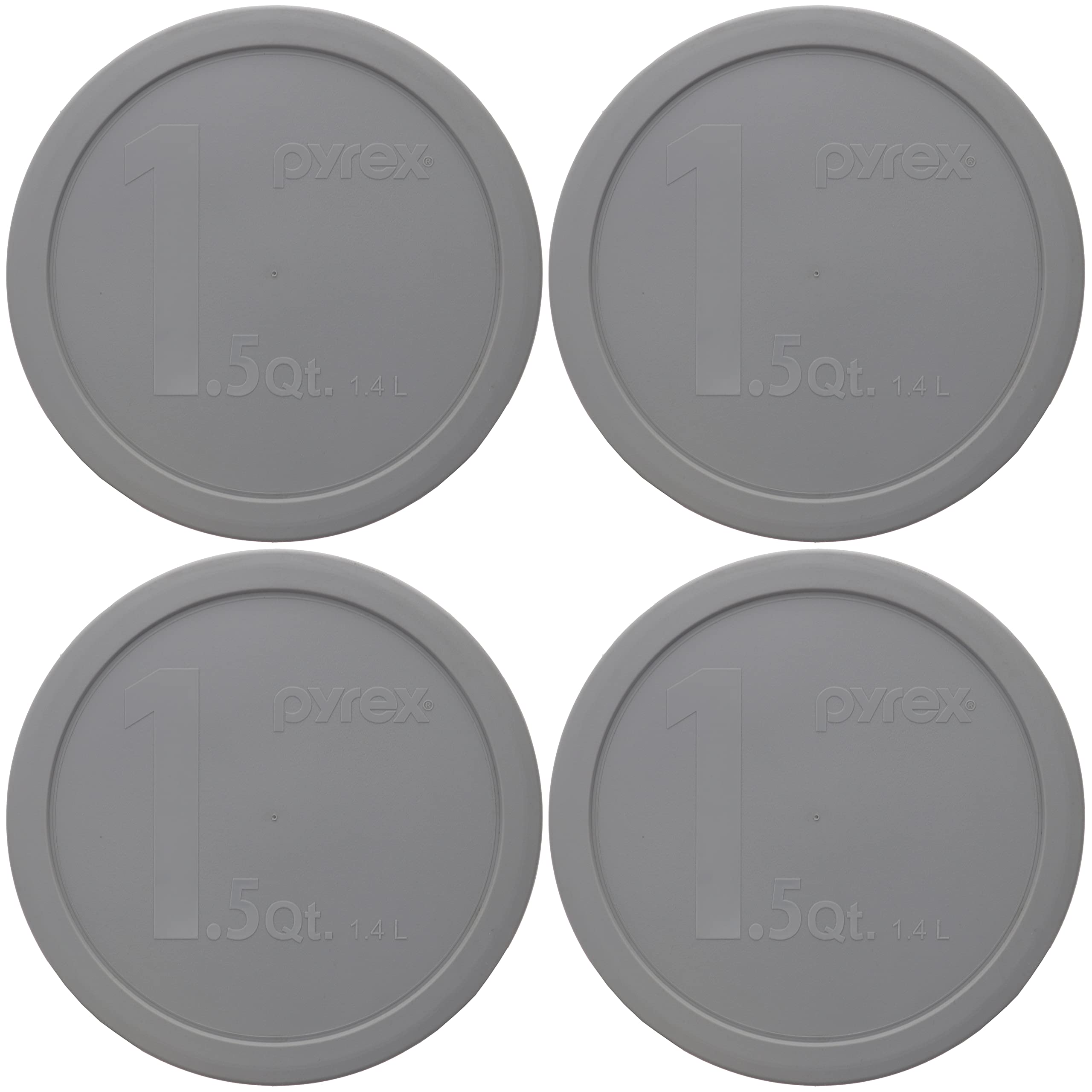 Foto 1 | Tapas Pyrex Para Almacenamiento De Alimentos  323-pc  1 4 L  Color Gris Azabache  Paquete De 4 - Venta Internacional.