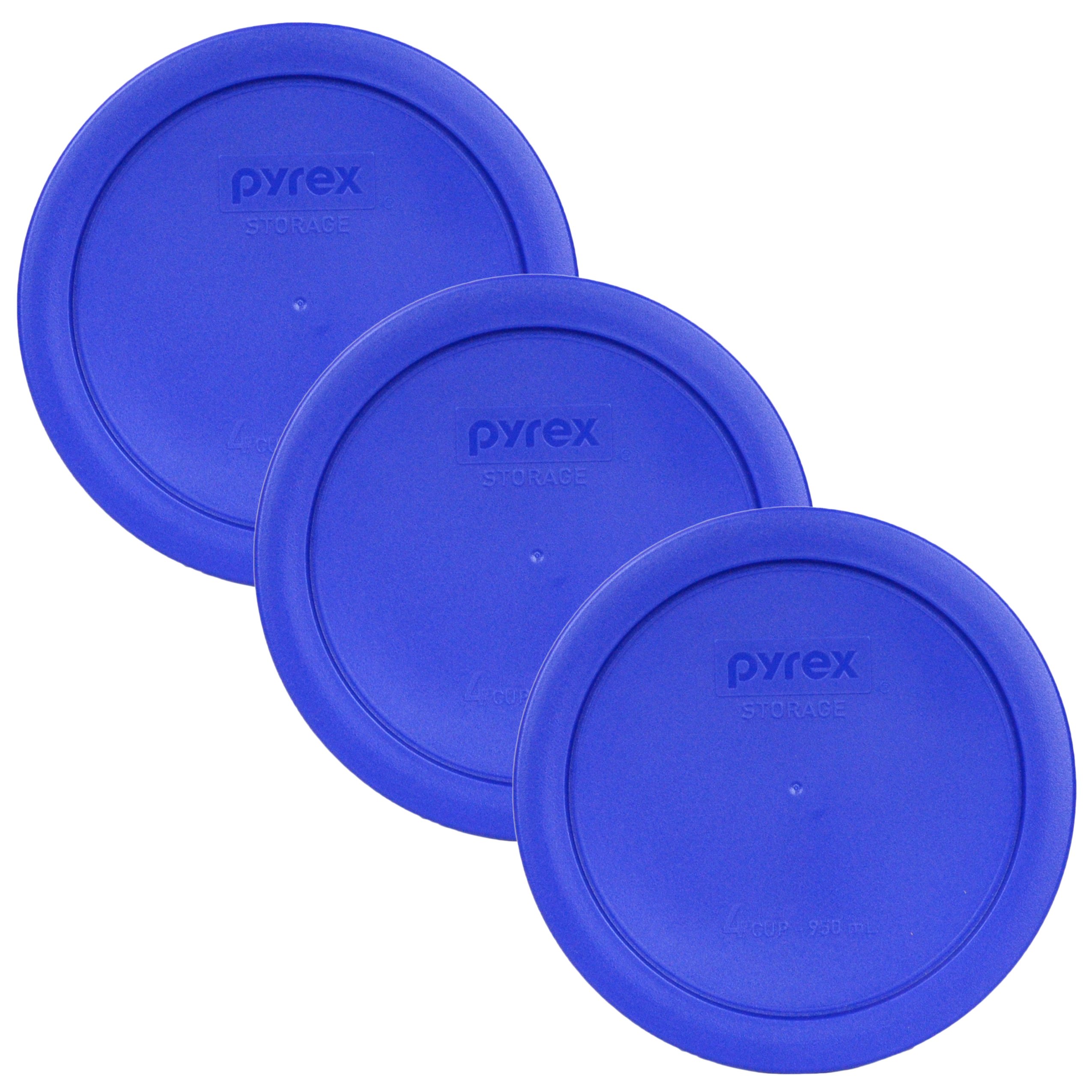 Foto 2 pulgar | Tapa De Almacenamiento De Alimentos Pyrex 7201-pc  950 Ml  Color Azul Cadete  Paquete De 3 - Venta Internacional.