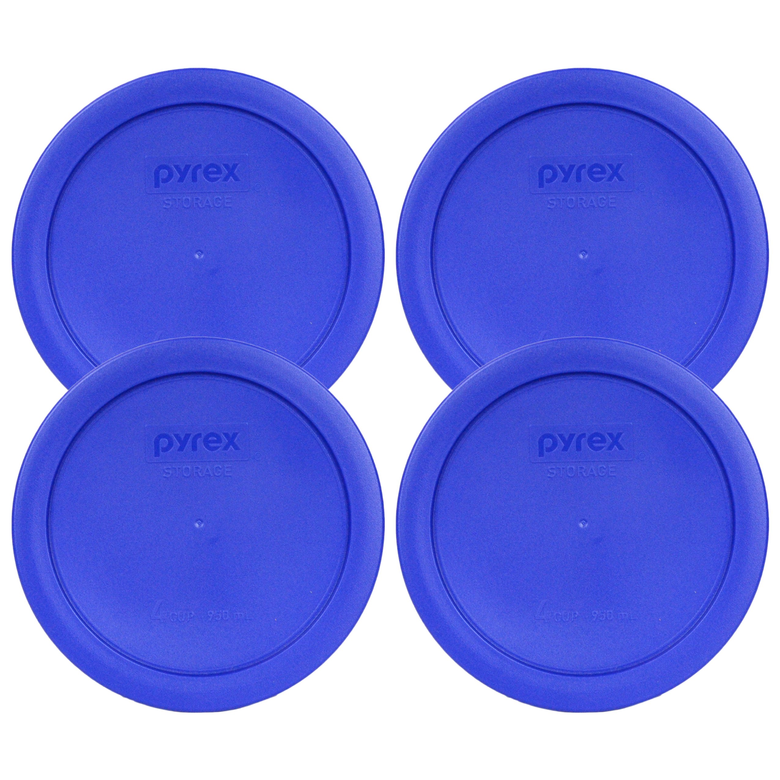 Foto 2 pulgar | Tapa De Almacenamiento De Alimentos Pyrex 7201-pc  950 Ml  Color Azul Cadete  Paquete De 4 - Venta Internacional.