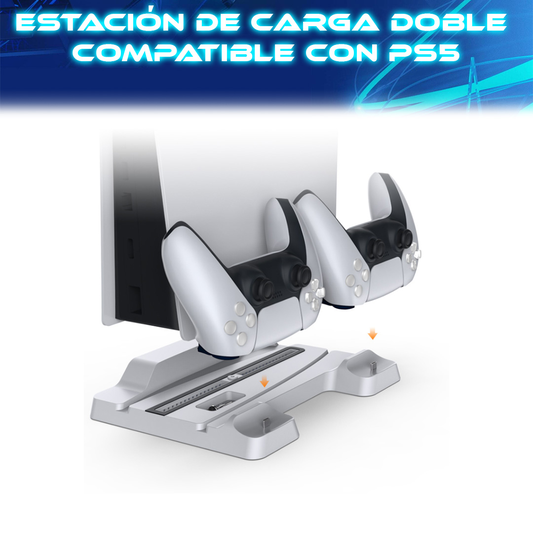 Foto 3 pulgar | Estación De Carga Multifuncional De Enfriamiento Doble Compatible Con Playstation 5