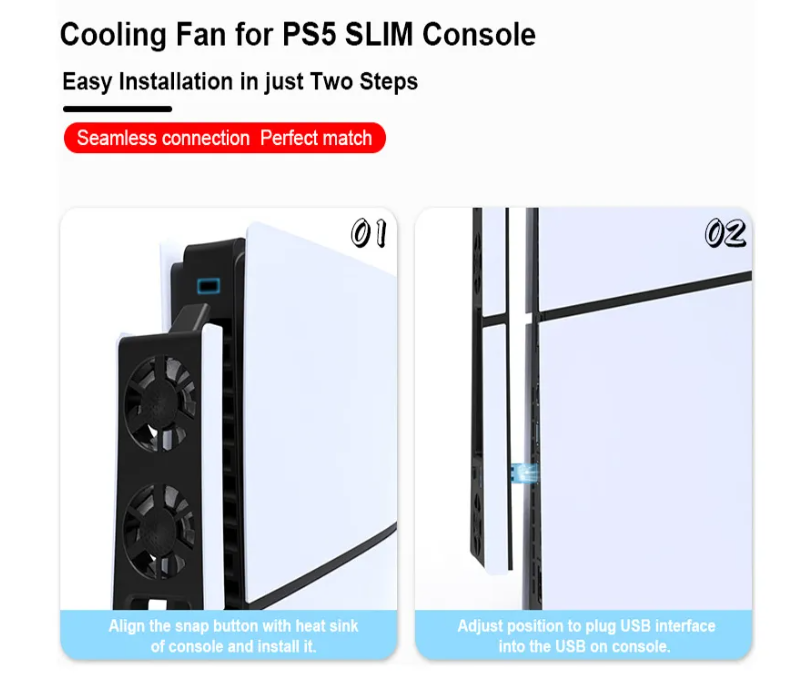 Foto 5 pulgar | Ventilador De Enfriamiento Compatible Con Consola Ps5 Slim