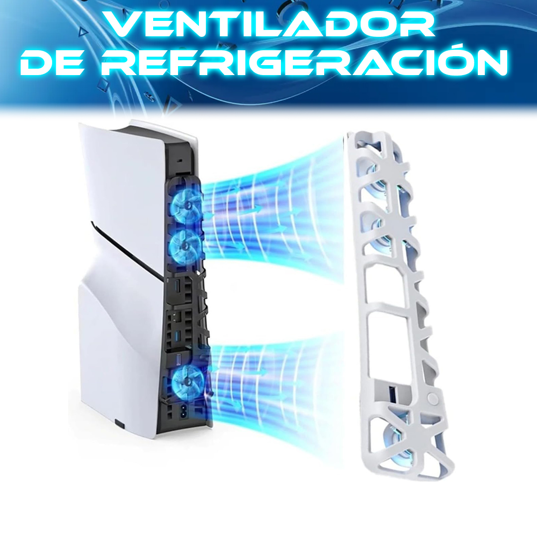Foto 3 pulgar | Base Ventilador Rgb Para Consola Ps5 Estándar Y Ps5 Digital 3 Ventiladores De Refrigeración Vertical rgb 