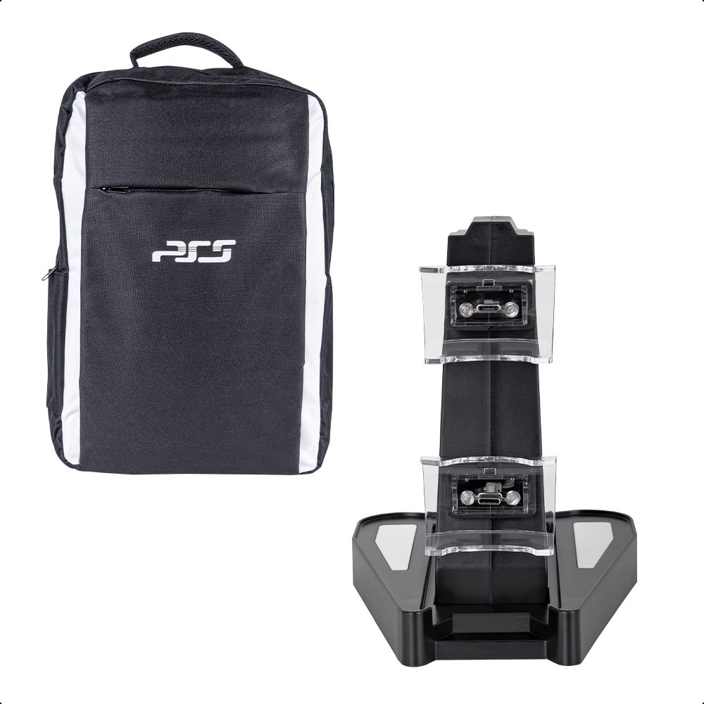 Foto 2 | Kit Playstation5 Con Mochila Y Cargador Dualpara 2 Controles Con Soporte Ps5