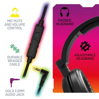 Foto 3 | Audífonos Gamer 4gamers C6-100 Led Headset: Para Ps4/ps5, Xbox, Switch, Pc - Negro/rgb