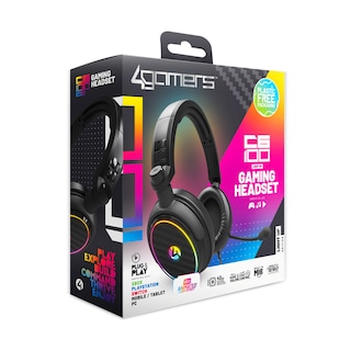 Foto 6 | Audífonos Gamer 4gamers C6-100 Led Headset: Para Ps4/ps5, Xbox, Switch, Pc - Negro/rgb