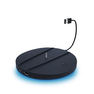 Foto 4 | Soporte Vertical 4gamers Para Ps5 Slim - 2 Puertos Usb - Luces Rgb - Compatible Con Ediciones Digital Y Disco - Negro