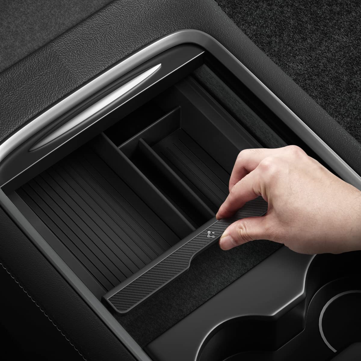 Foto 2 pulgar | Bandeja Organizadora Para Consola Central Spigen Tesla Model 3 E Y - Venta Internacional.