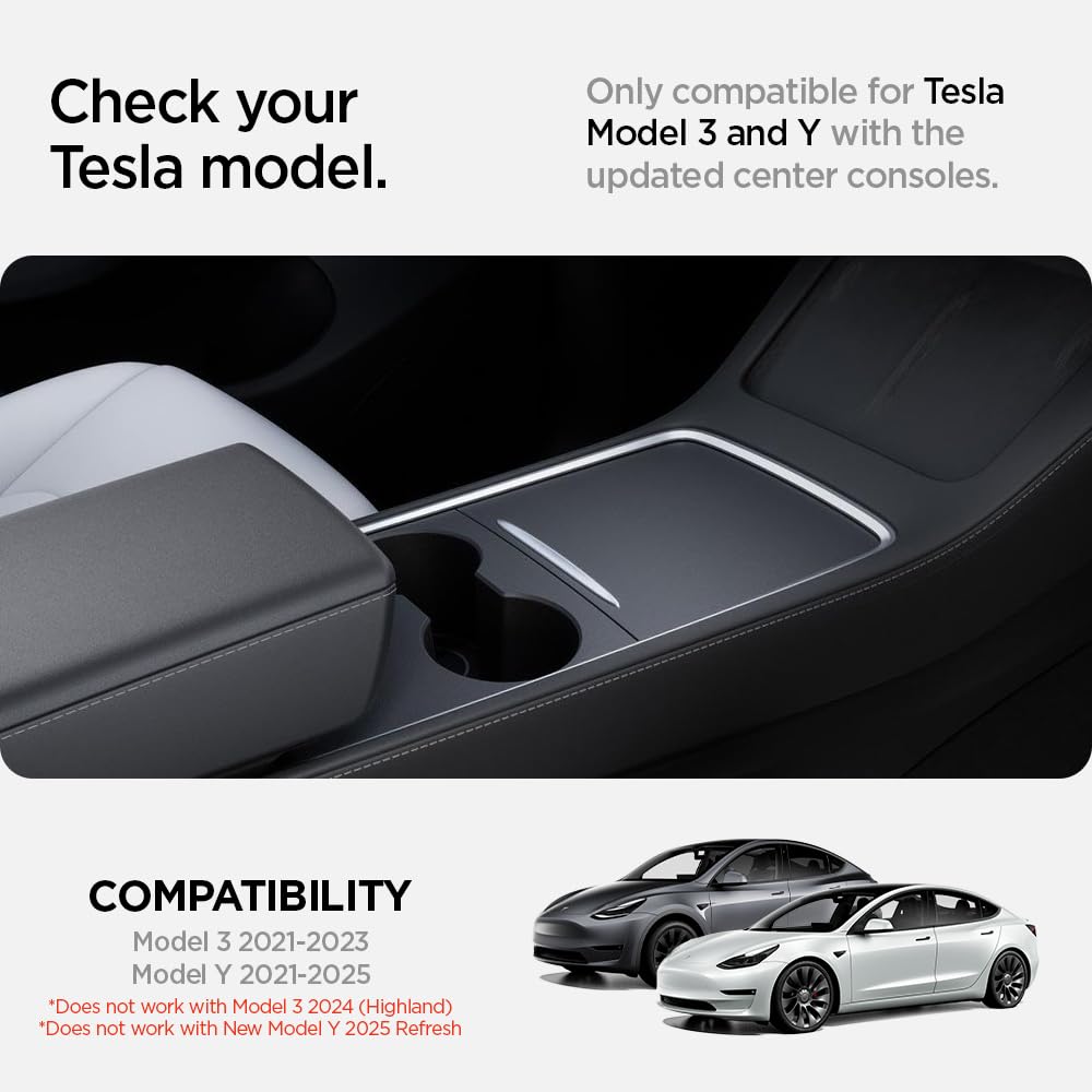 Foto 3 pulgar | Bandeja Organizadora Para Consola Central Spigen Tesla Model 3 E Y - Venta Internacional.