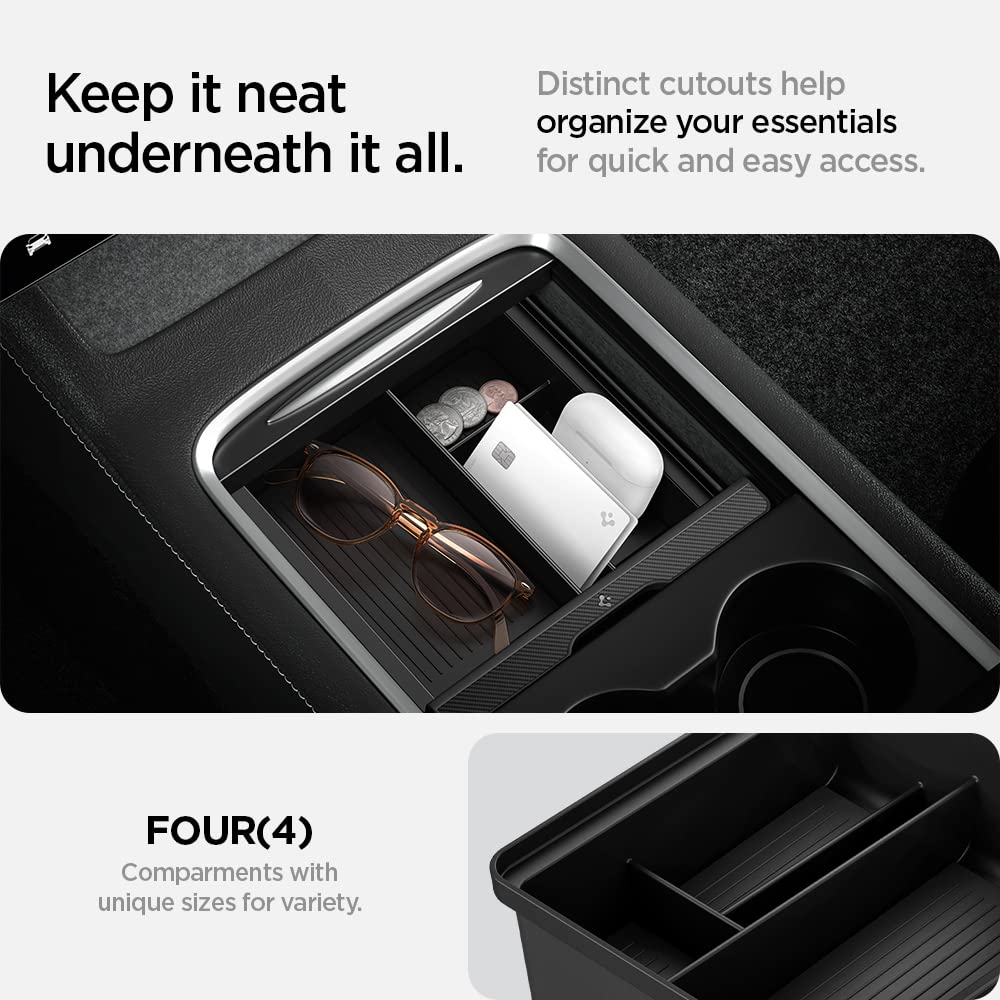 Foto 4 pulgar | Bandeja Organizadora Para Consola Central Spigen Tesla Model 3 E Y - Venta Internacional.