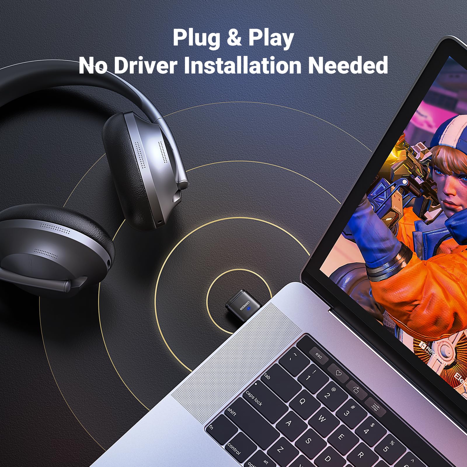 Foto 8 pulgar | Adaptador Bluetooth 5.3 Ugreen C81 Para Ps5 Con Aptx - Negro - Venta Internacional.