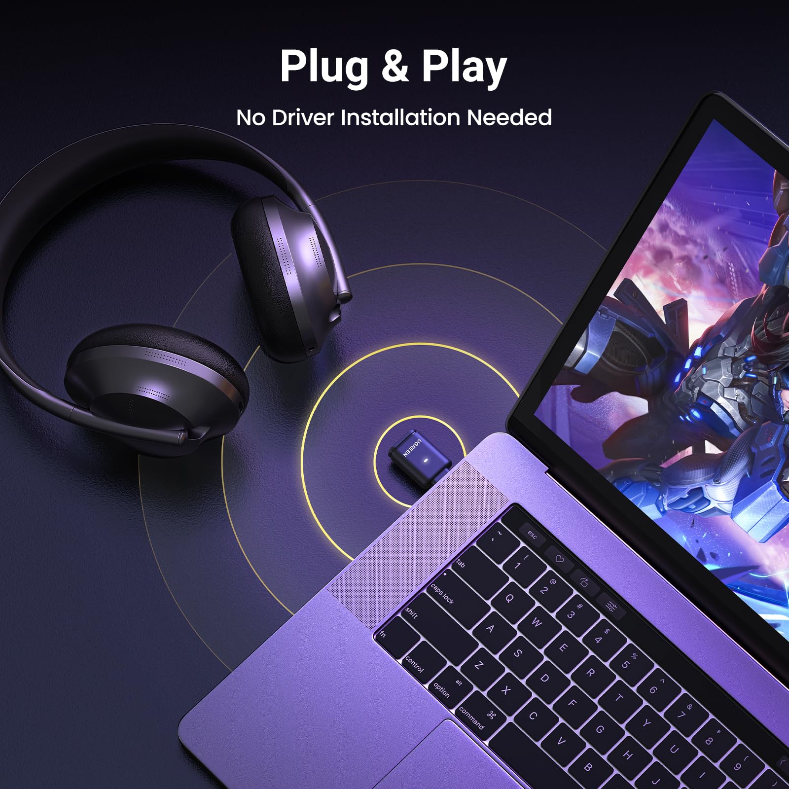 Foto 7 pulgar | Adaptador Bluetooth Ugreen Usb-c Para Ps5 Con Aptx De Baja Latencia - Venta Internacional.