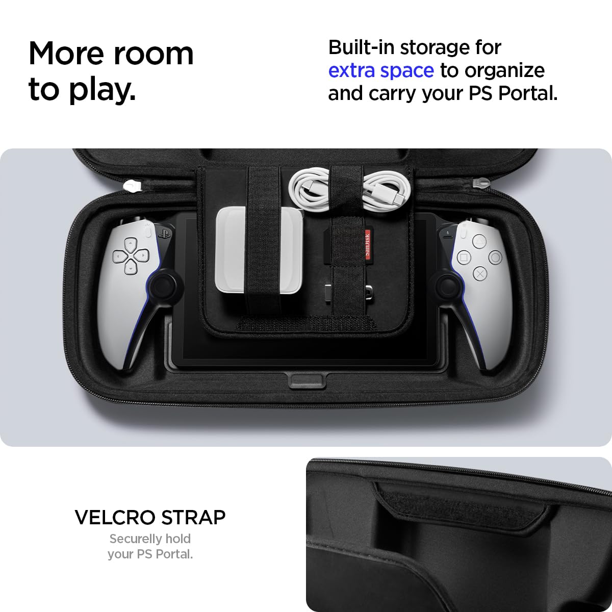 Foto 3 pulgar | Funda De Transporte Spigen Rugged Armor Pro Para Playstation Portal - Venta Internacional.
