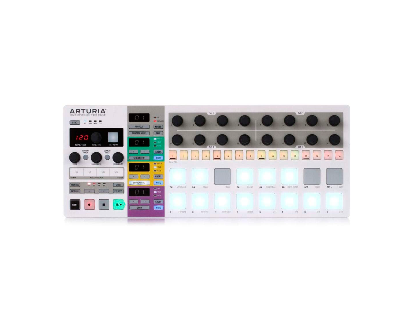 Foto 2 pulgar | Controlador Secuenciador Midi Arturia Beastep Pro color Blanco