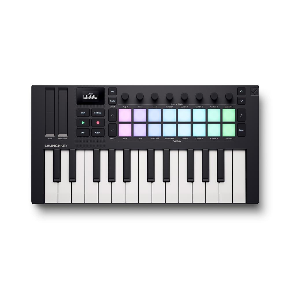 Teclado Controlador MIDI Portátil Novation Launchkey Mini Mk4 25 Negro de 25 Mini Teclas