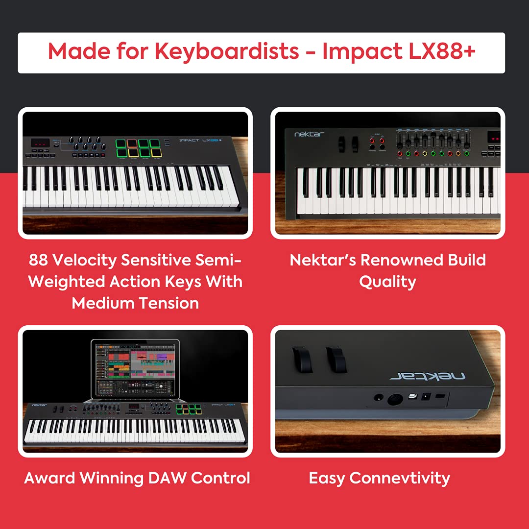 Foto 2 | Controlador De Teclado Midi Nektar Impact Lx88+ Usb De 88 Teclas - Venta Internacional.