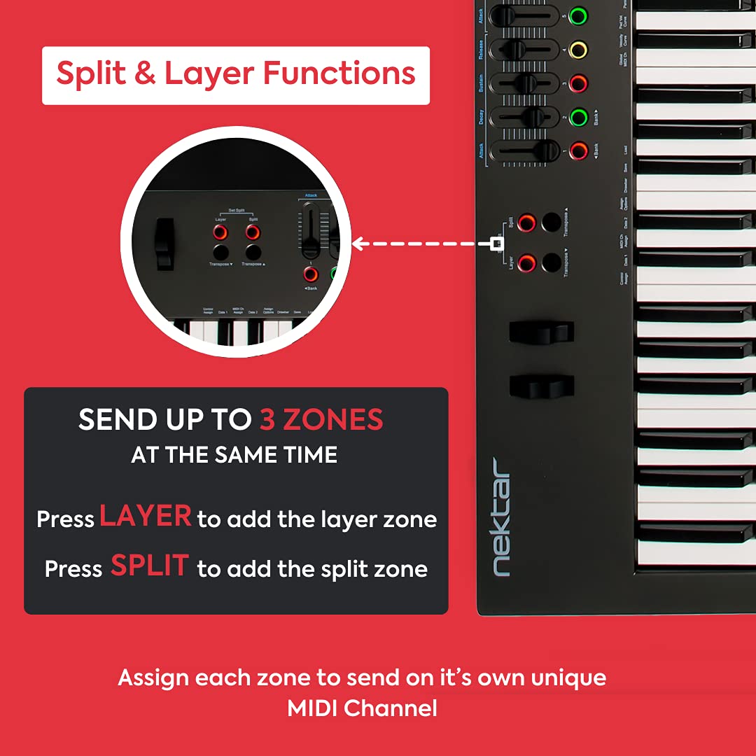 Foto 6 pulgar | Controlador De Teclado Midi Nektar Impact Lx88+ Usb De 88 Teclas - Venta Internacional.