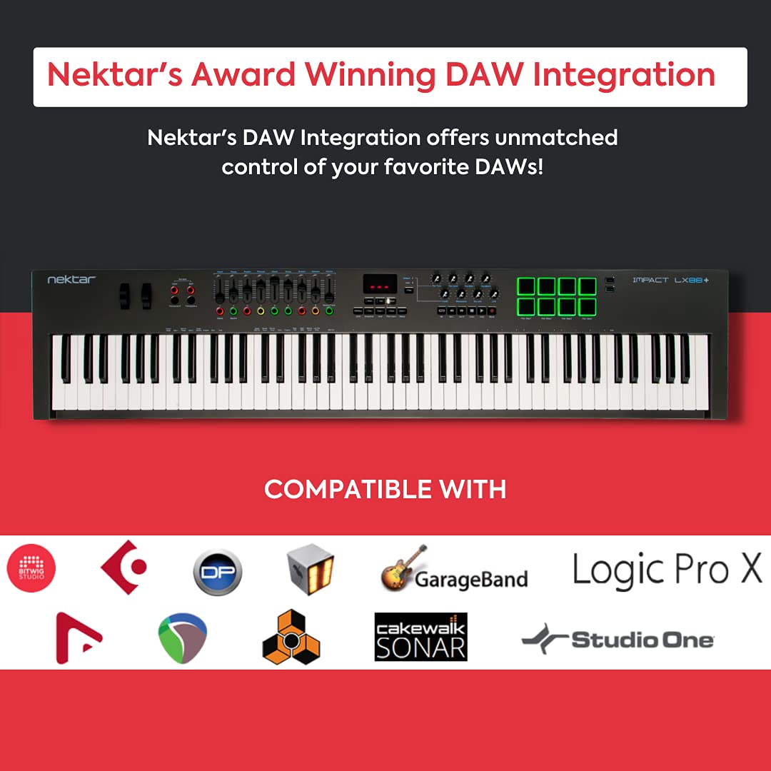 Foto 7 pulgar | Controlador De Teclado Midi Nektar Impact Lx88+ Usb De 88 Teclas - Venta Internacional.