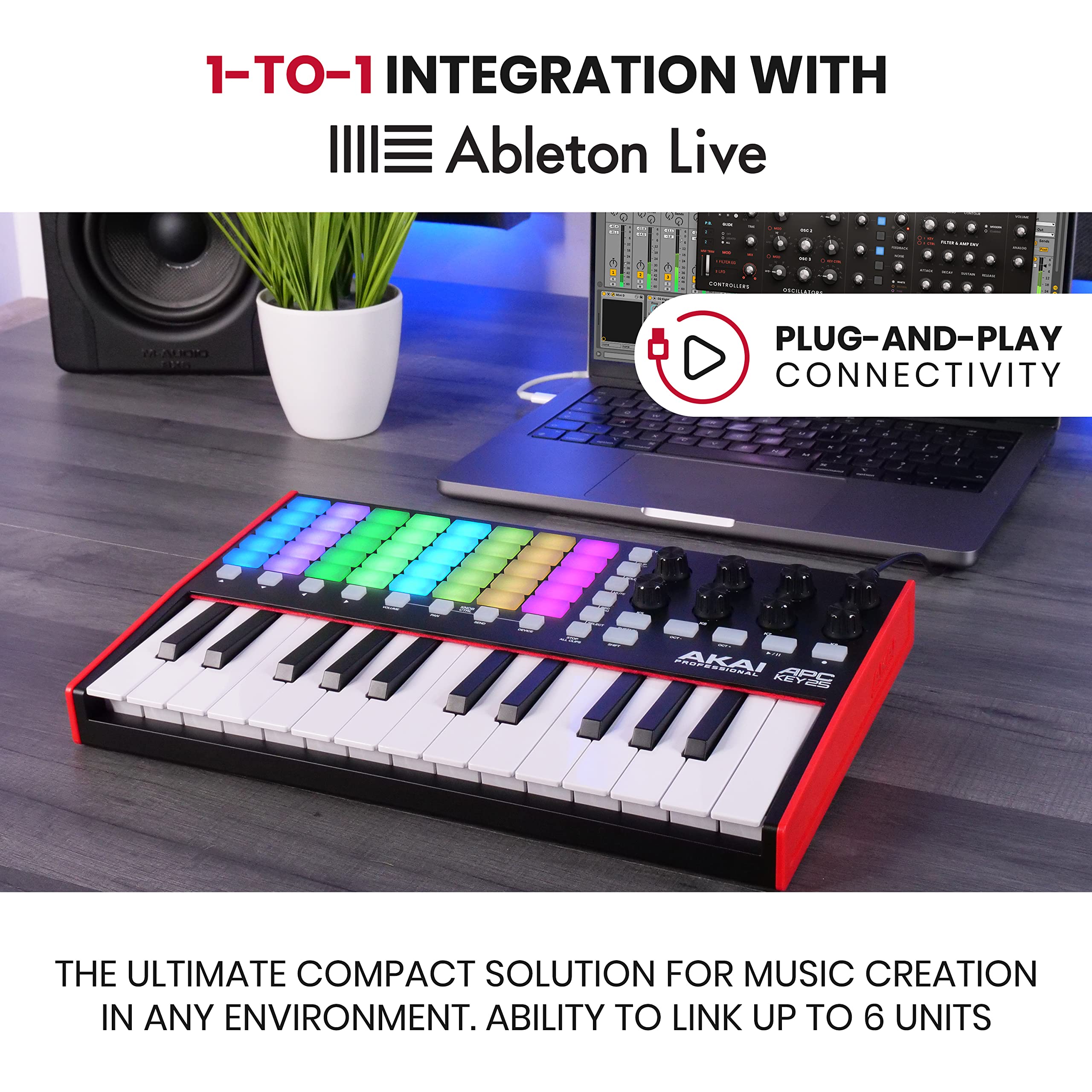 Foto 2 | Controlador De Teclado Midi Akai Professional Apc Key 25 Mk2 - Venta Internacional.